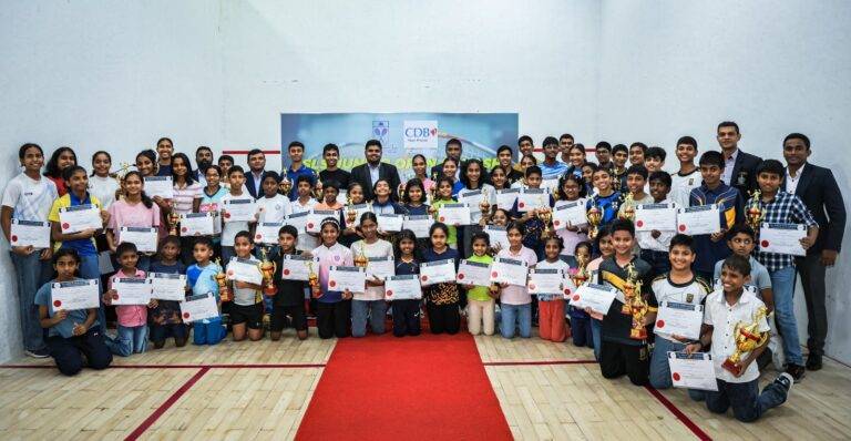 ශ්‍රී ලංකා ස්කොෂ් (SLS) කනිෂ්ඨ විවෘත ස්කොෂ් ශූරතාවලිය සාර්ථකව අවසන් වෙයි.