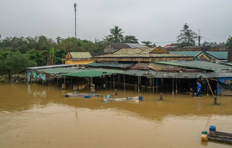 වියට්නාමයට බලපෑ ගංවතුර හේතුවෙන් 90 දෙනෙකු ජිවිතක්ෂයට