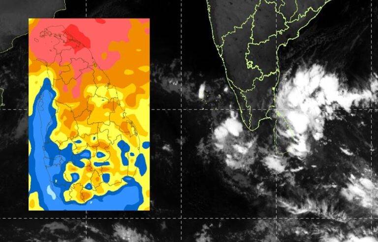 පහළ වායුගෝලයේ කැළඹිලි තත්ත්වය තවදුරටත් – වැසි තත්වයේ වර්ධනයක්