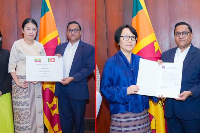 මියන්මාරයෙන් හදිසි සහනාධාර  ඇ. ඩො. 100,000ක් හා භූතාන‍යෙන් ඇ.ඩො. 200,000ක පරිත්‍යාගයක්!