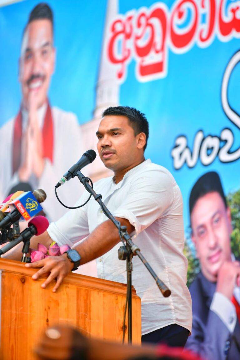 ජිල් බෝලෙන් ගහන්න ඕන ඒවාට අපිත් කැටපෝල පාවිච්චි කරන්නේ නැහැ – නාමල්ගෙන් ඇමති ලාල්කාන්තට ප්‍රතිචාර!