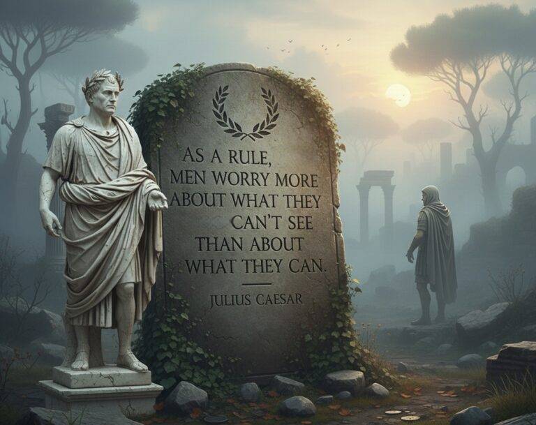 දවසේ උපුටා දැක්වීම: පෙනෙන දෙයට වඩා නොපෙනෙන දෑ ගැන දක්වන විමසිල්ල පිළිබඳ ජුලියස් සීසර්ගේ අදහස!