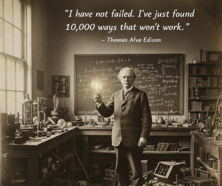 දවසේ උපුටා දැක්වීම: නොපසුබට උත්සාහයෙන් ලෝකයක් ආලෝකමත් කිරීමට කැප වූ “තෝමස් අල්වා එඩිසන්”!