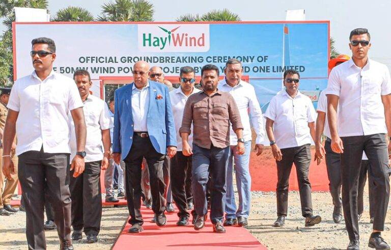 මන්නාරම Hayleys Fentons සුළං විදුලි බලාගාරයේ ඉදිකිරීම් ජනපති අනුරගේ ප්‍රධානත්වයෙන් ඇරඹේ !