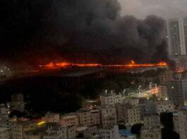 චීනයේ ප්රධානම BYD විදුලි වාහන නිෂ්පාදන කර්මාන්ත ශාලාවේ හදිසි ගින්නක්