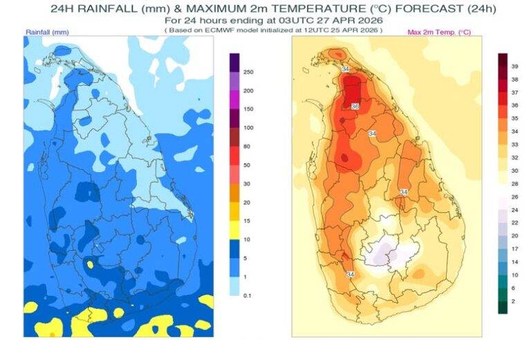 වැසි තත්වයේ වෙනසක් – අද (26) කාලගුණය